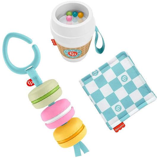 Fisher-Price Baby Bakery Treats Gift Set 3 Food-Themed Baby Toys and teether for Infants Ages 3 Months and up